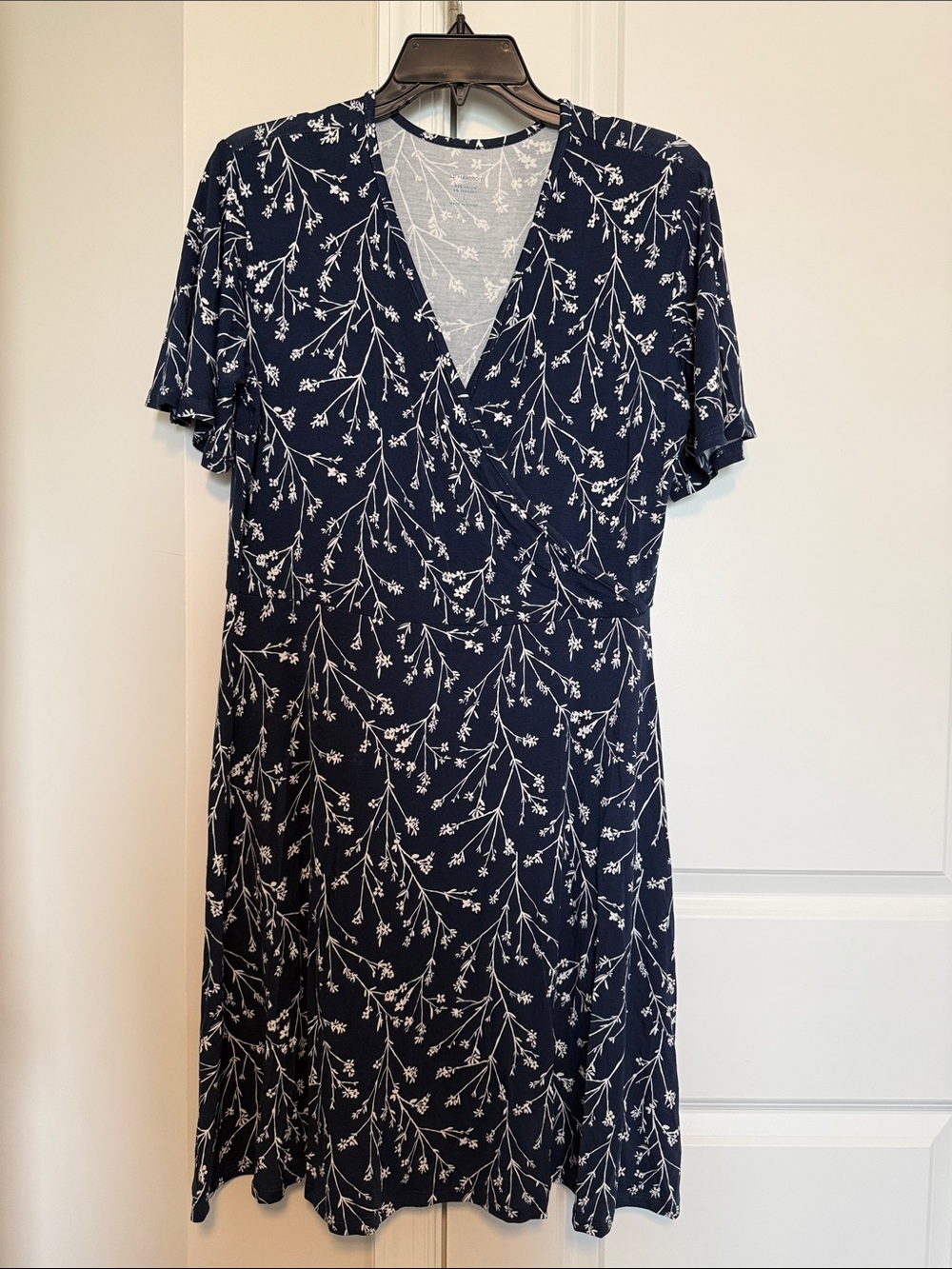 41 Hawthorne Navy Floral Wrap-Front Women’s Dress